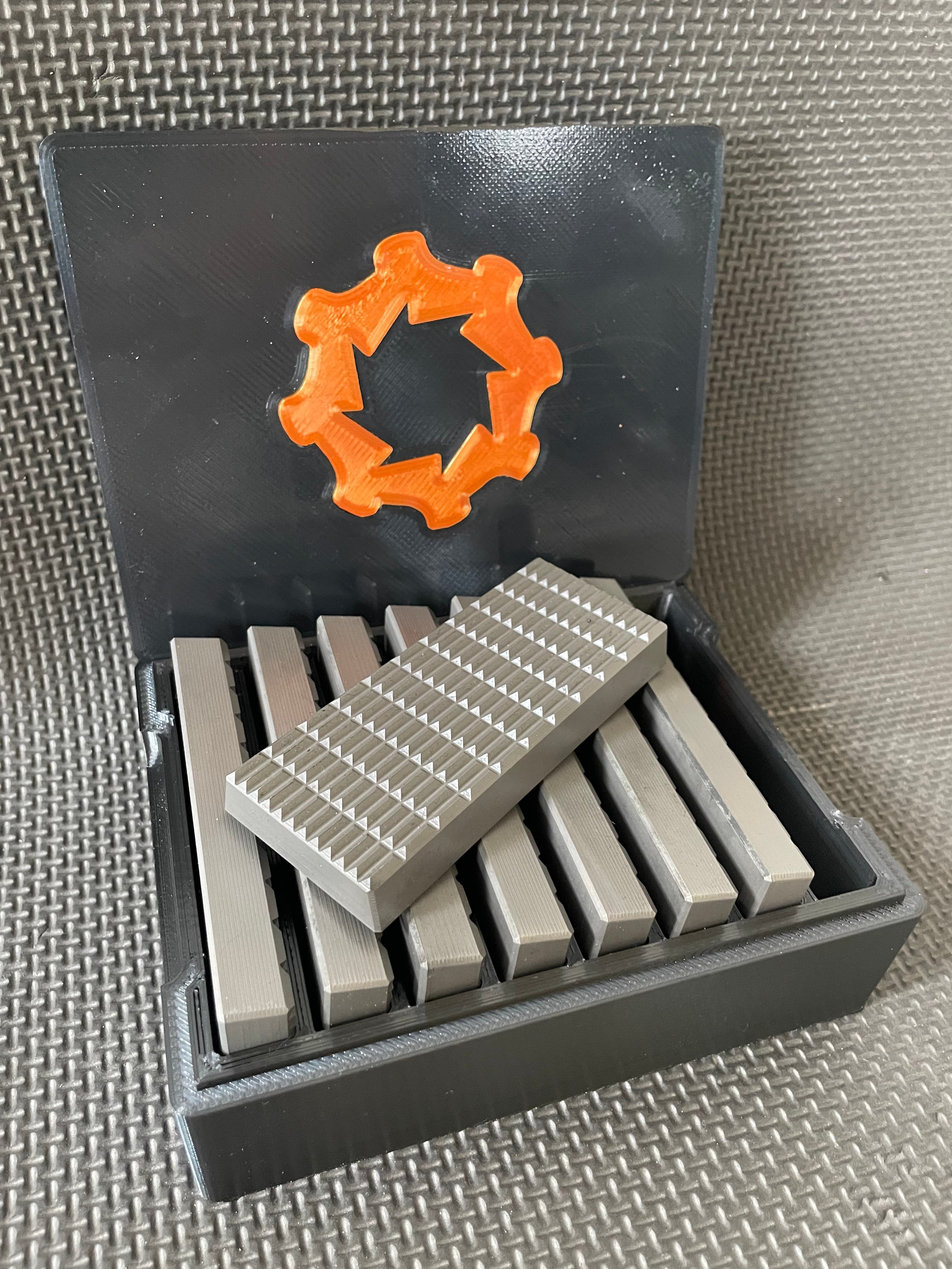 Precision gauge blocks with DSS Engineering branding