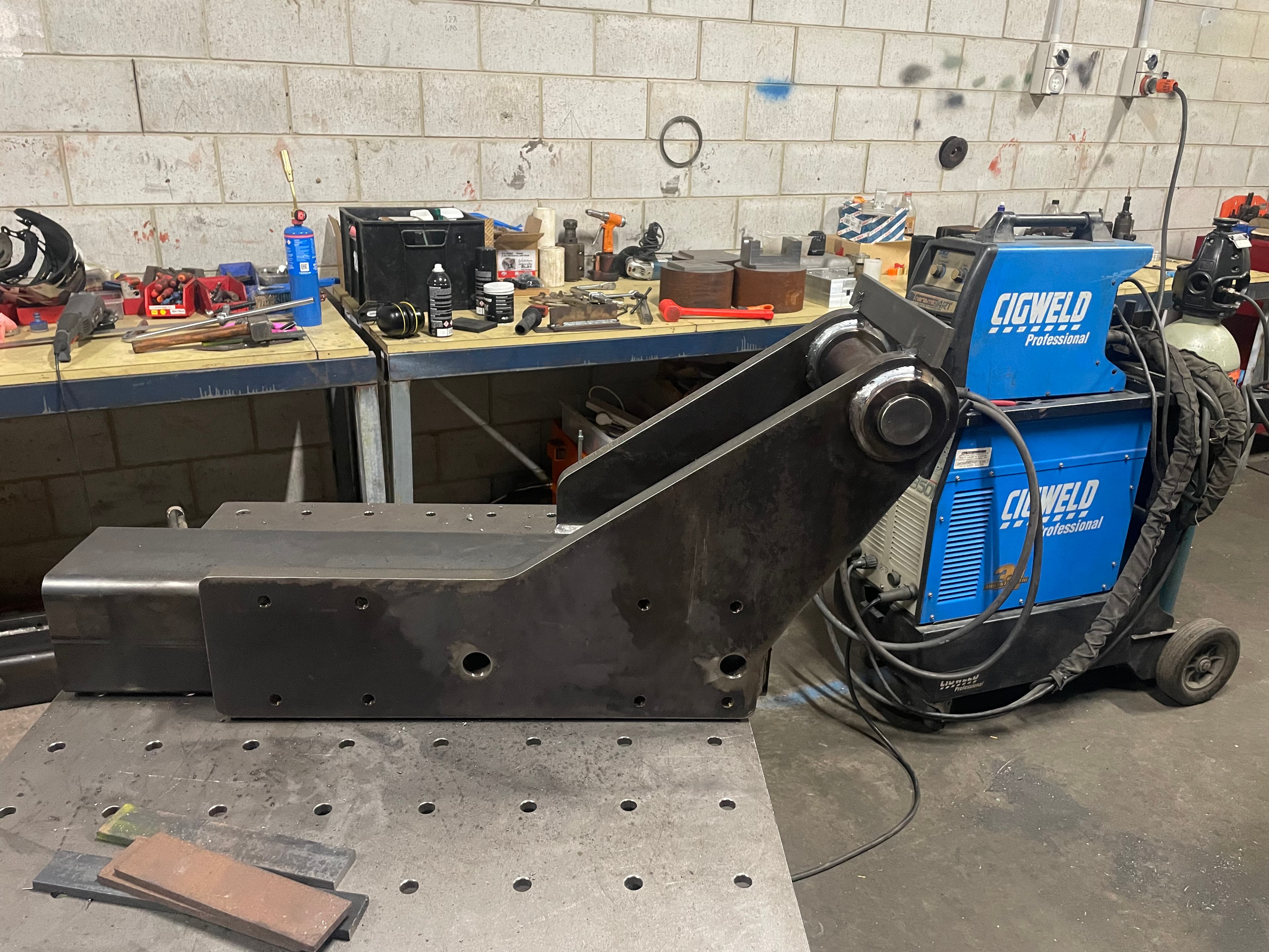 Welding setup at DSS Engineering workshop